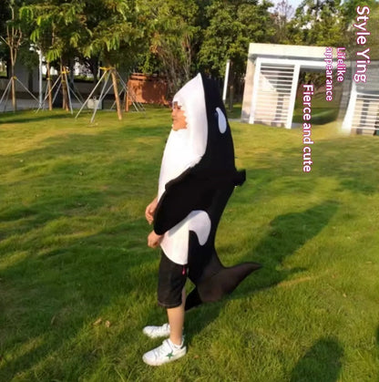 Killer Whale Marine Life COS Costume Childrens Parent-Child Outfit