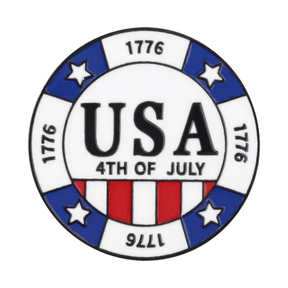 Independence Day-themed Metal Brooch Badge