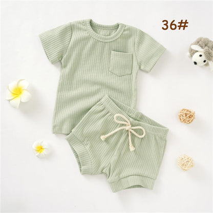 Newborn Short-sleeve And Shorts Set