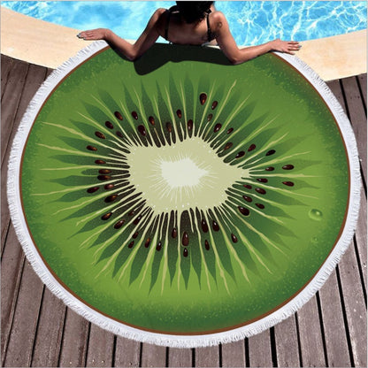 Fruit round beach mat