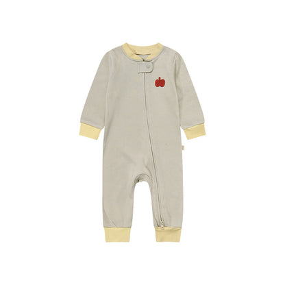 Zippered Cotton Baby Romper Outdoor Crawling Clothes