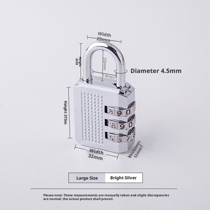 Mechanical combination lock-medium-black
