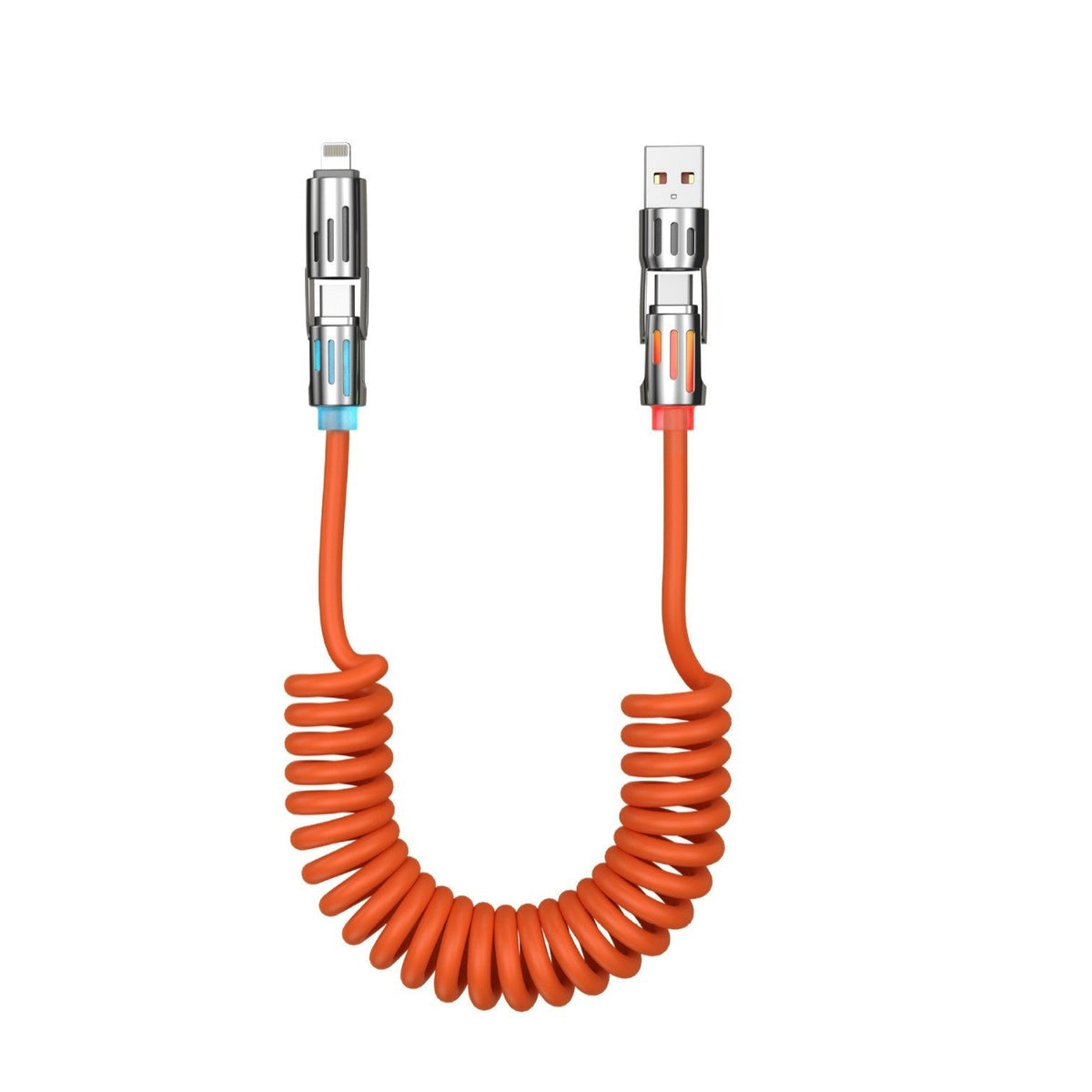 Phone Cable Spring Light Bar 4-in-1 65W Data Cable