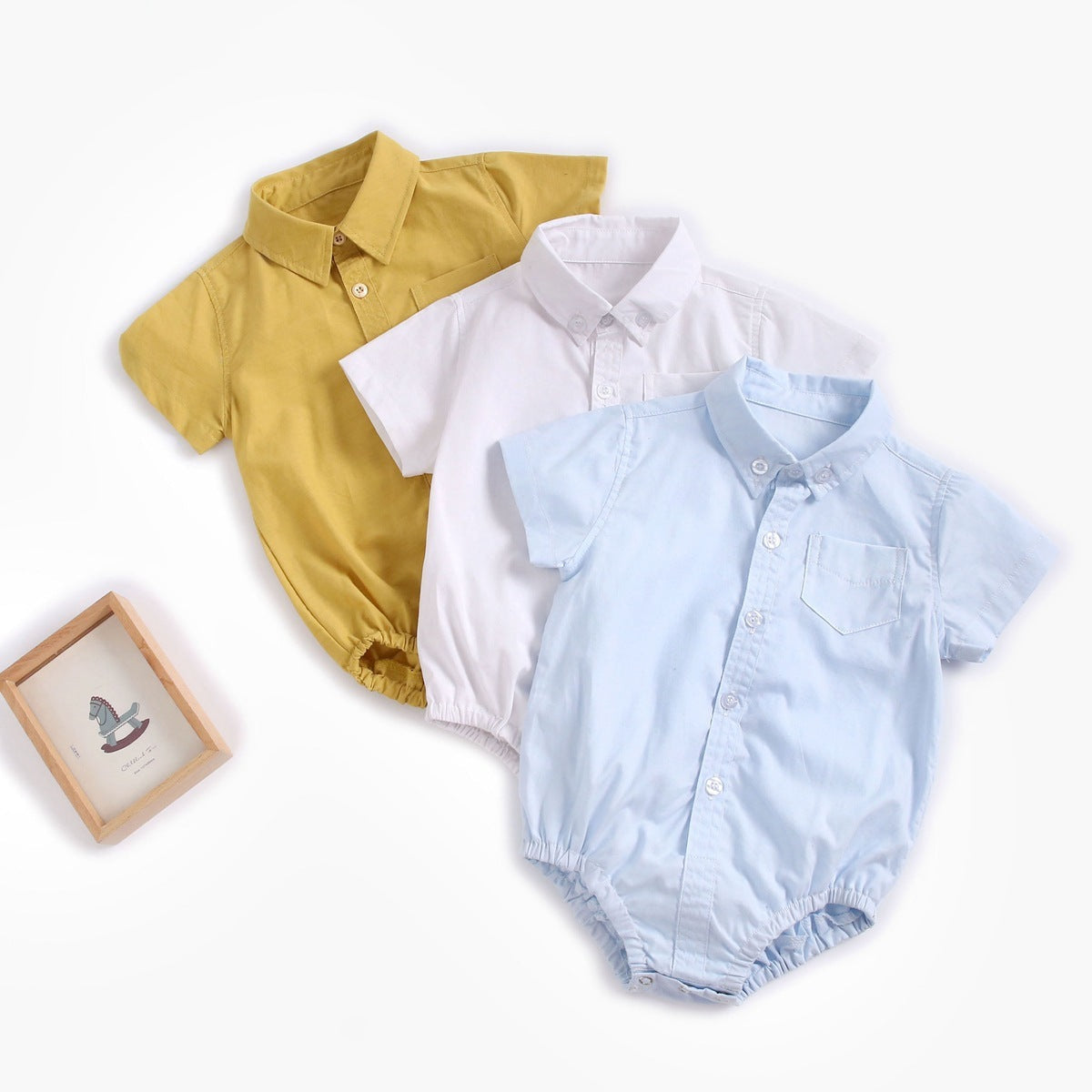Newborn Baby Boy Cotton Short-Sleeve Shirt