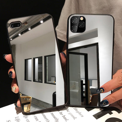 Glass Phone Case Selfie Makeup