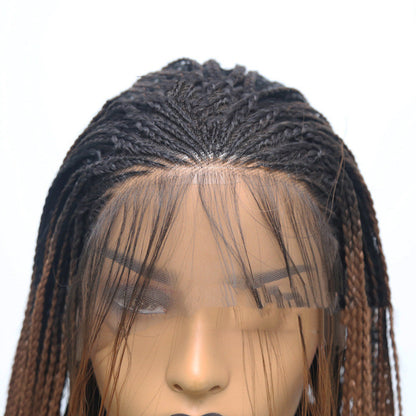Gradient Brown Three-strand Long Braid