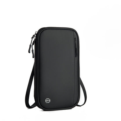 Manufacturers Customized Overseas Travel Passport Bag Rfid Large-capacity Hanging Neck Document Bag Card Bag Ticket Passport Holder Wallet