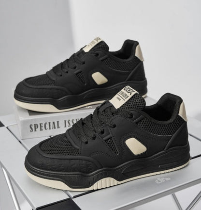 Spring Summer New Arrival Stylish Versatile Low-top Mesh Skate Shoes, Soft Light Breathable Casual Sneakers