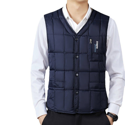 Vest Waistcoat Thermal Liner Dad-style Plus-size Vest