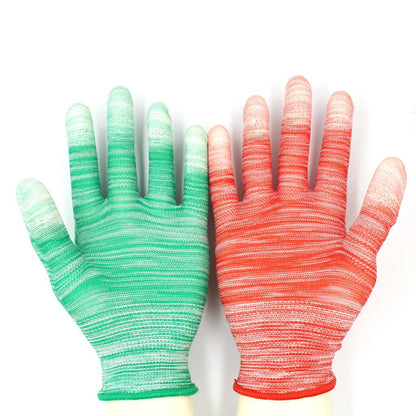 Labor Protection Colored Nylon PU-coated Safety Gloves