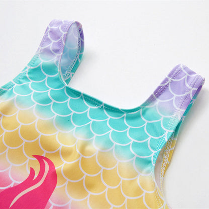 Fashion cute mermaid girls one-piece swimsuit suit