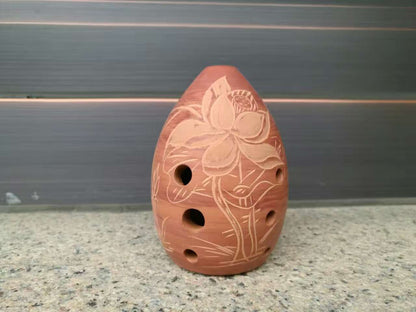 seven star Ancient Xun Musical Instrument, Eight Hole Taoxun Pear Shaped Taoxun Musical Instrument