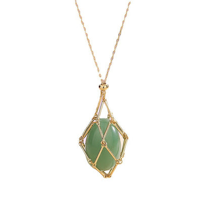 Spring New Natural Energy Crystal Pendant Ins Niche Design Valentine’s Day Bag Bag Peace Necklace