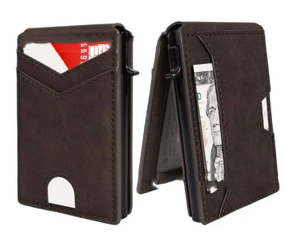 Amazon Bestseller Dual-Fold Carbon Fiber Flip Wallet