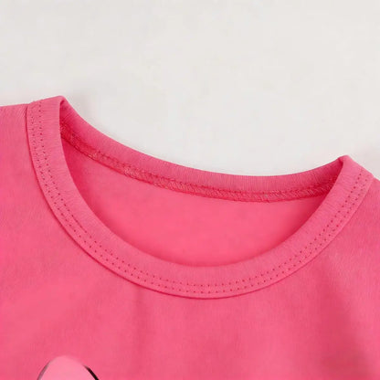 Baby Girl Summer Outfit Set Short Sleeve T-shirt And Shorts Children's Clothing Ages 0-4T