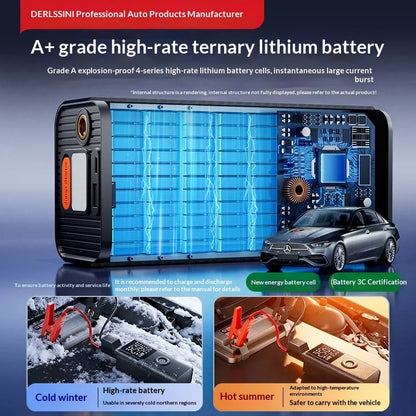Portable Car Battery Starter With Air Pump