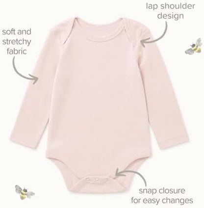 Unisex Bodysuits, Short Sleeve Organic Sleepwear, 5-Pack