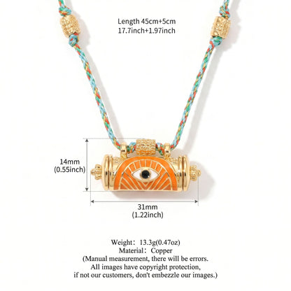 Evil Eye Kaleidoscope Necklace Clavicle Chain