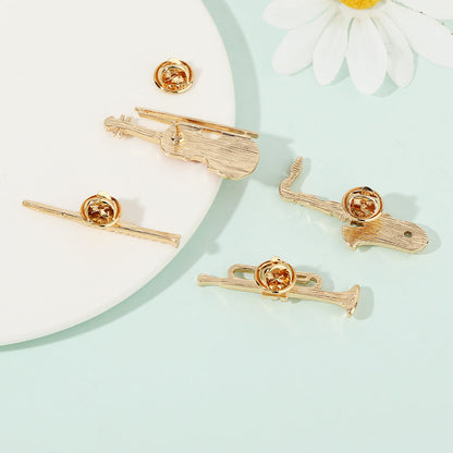 Note-shaped Personalized Music-themed Brooch