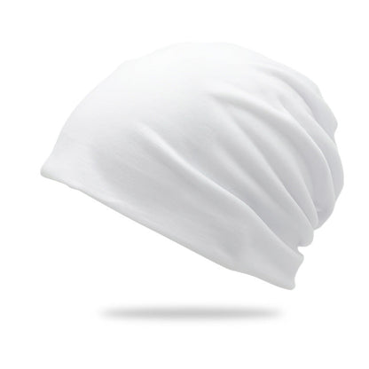 Solid-color Double-layer Pullover Beanie Thin Style
