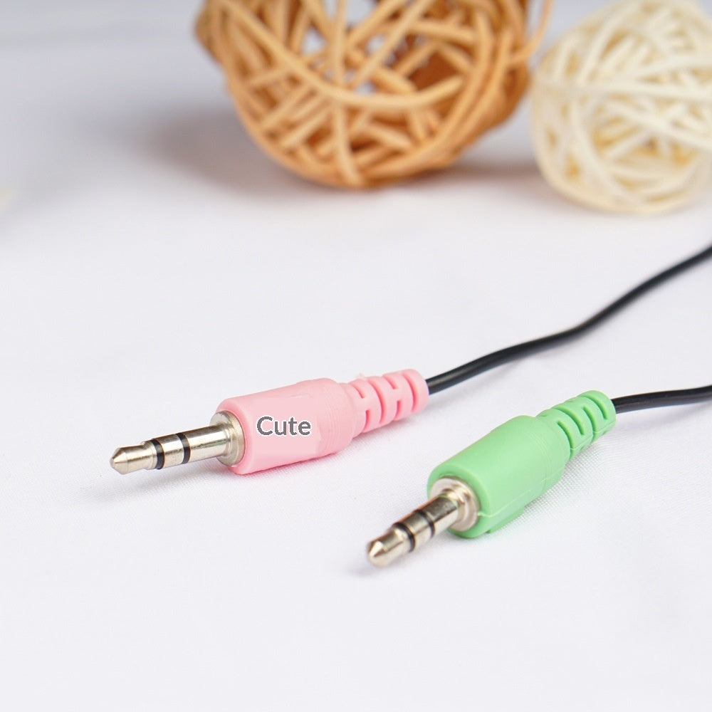 Computer Splitter Cable 1-to-2 Microphone Adapter Cable