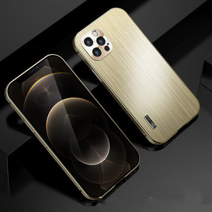 Suitable For All Inclusive Metal Shatter Resistant Brushed Sleeves For  Mobile Phone Cases