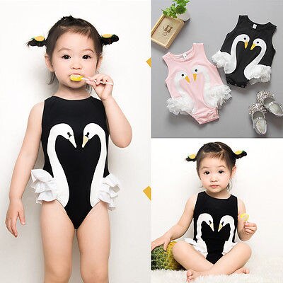 Adorable Swan Lace Cotton Baby Kids Clothes