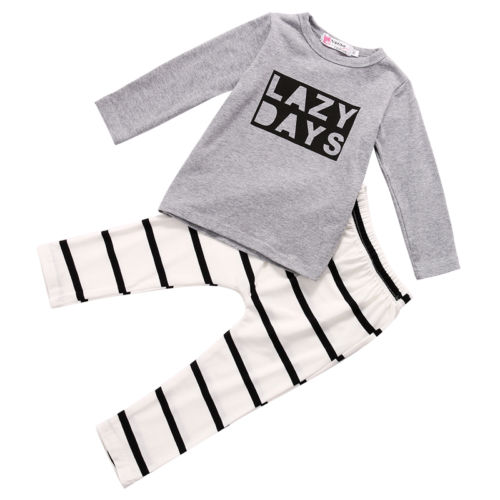 Baby Boys’ Striped Cotton Outfit Set
