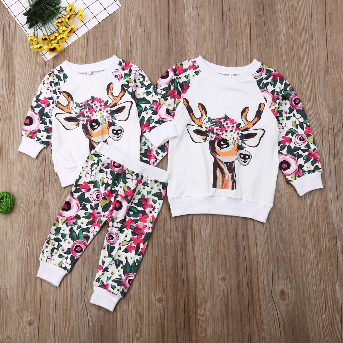 2019 Newborn Baby Girl Kids Clothes Flowers Animal