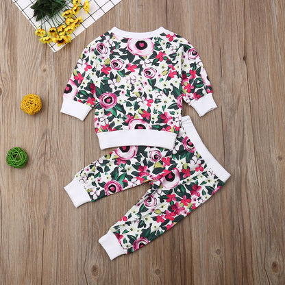 2019 Newborn Baby Girl Kids Clothes Flowers Animal