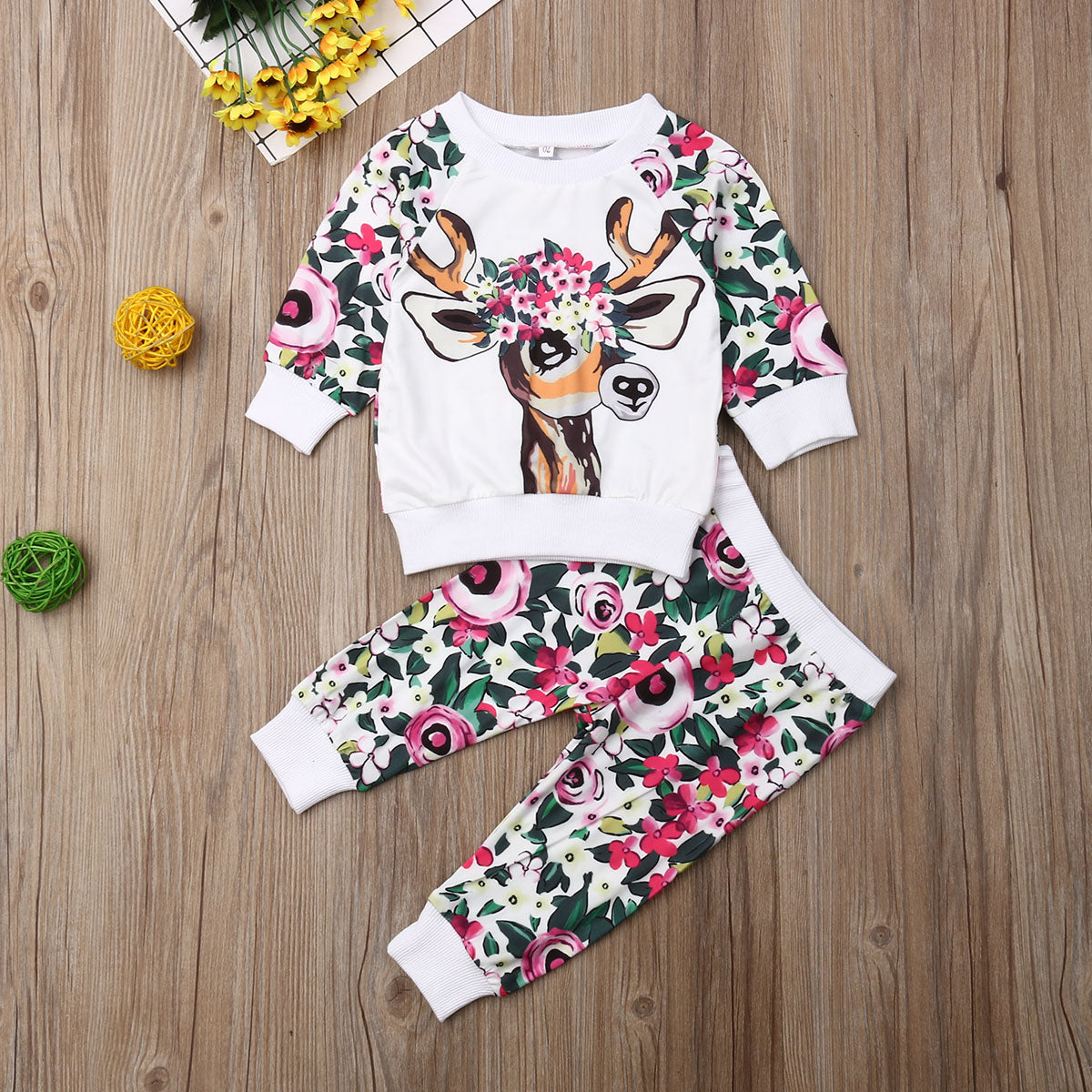 2019 Newborn Baby Girl Kids Clothes Flowers Animal