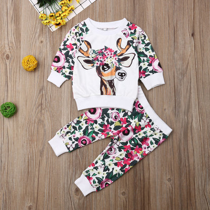 2019 Newborn Baby Girl Kids Clothes Flowers Animal