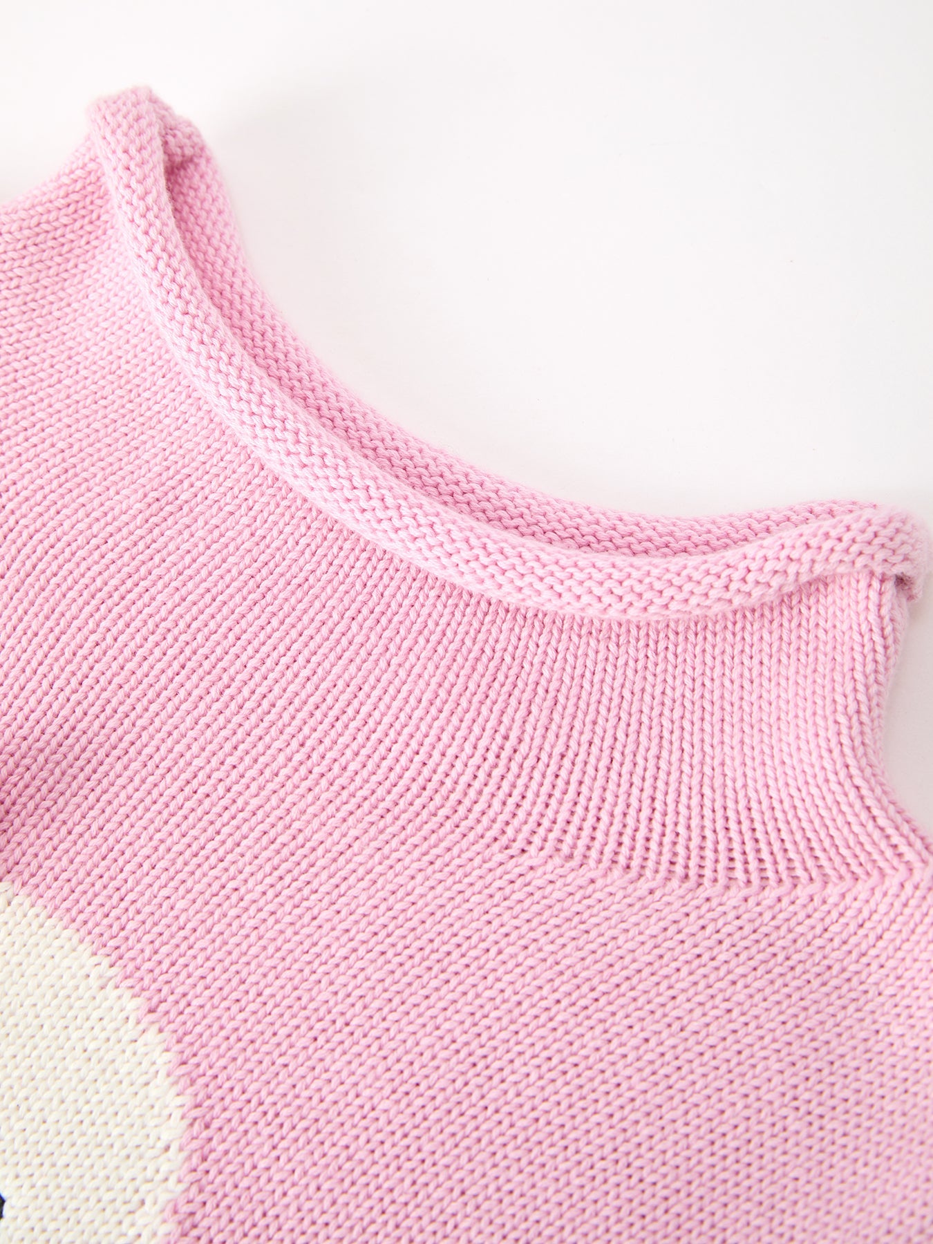 Girls Ghost Bow Knit Sweater Halloween Cute Embroidered Pullover