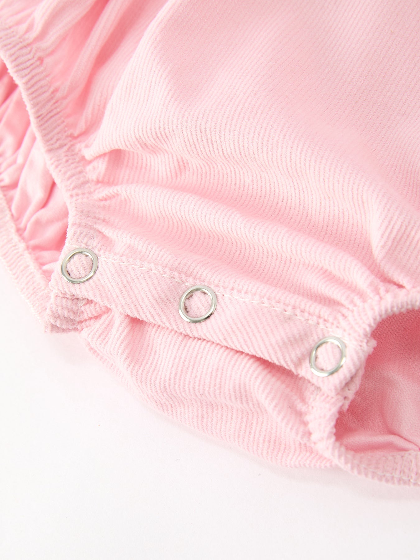 Fall Pink Smocked Baby Girl Bubble Romper Peter Pan Collar Floral Detail