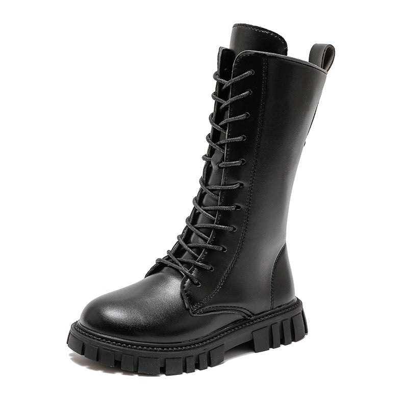 British-style Childrens Knee-high Boots For Girls