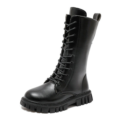 British-style Childrens Knee-high Boots For Girls