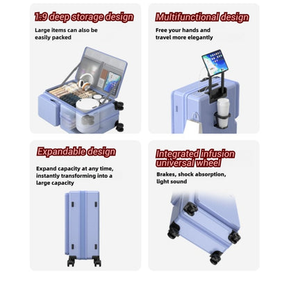 New 20 Inch,24 Inch Luggage Compartment, Large Deep Cabin Luggage Compartment, Side Opening Luggage Compartment, Luggage Rack With Pull Rod, Universal Silent Wheels, Password Box Travel Luggage