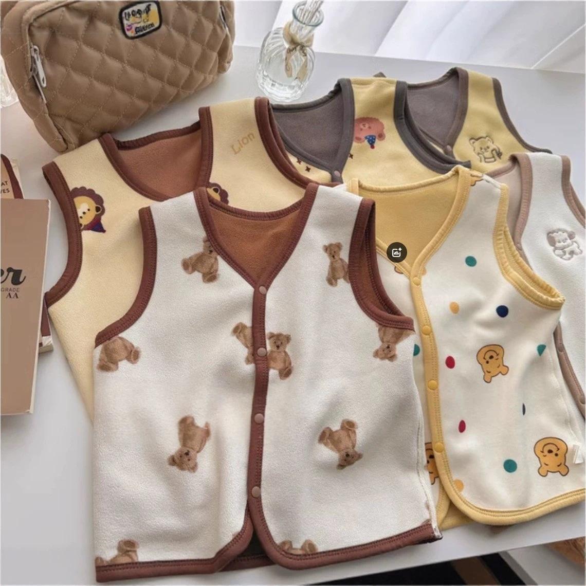 Childrens Small And Large Size Cartoon Vest Spring And Autumn Waistcoat For Boys And Girls Outerwear Top