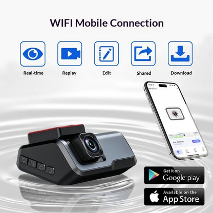 High-definition Night Vision Dual-camera Dash Cam With Front And Rear Recording