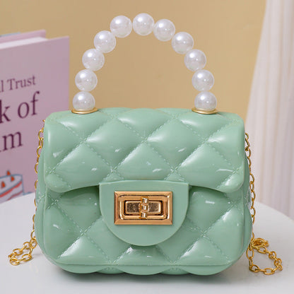 Handheld Candy Bag Solid Color Single Shoulder Strap