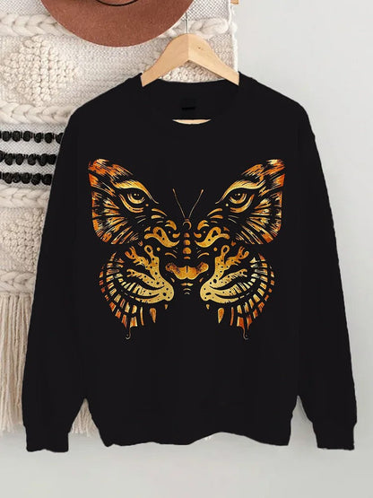 Fashionable Printed Sweatshirt With Long Sleeves