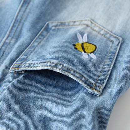 Western-Style Denim Jeans For Girls
