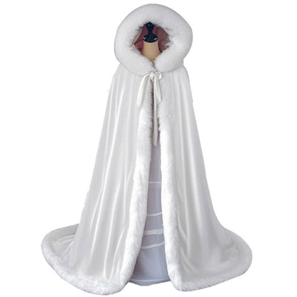 Retro Han Chinese Clothing High-grade Long Wool Cloak