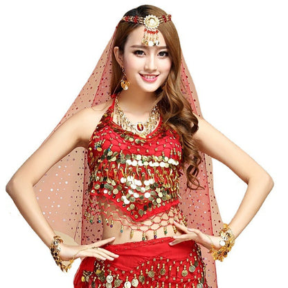 Dance Costume Sequined Chili Bra Top