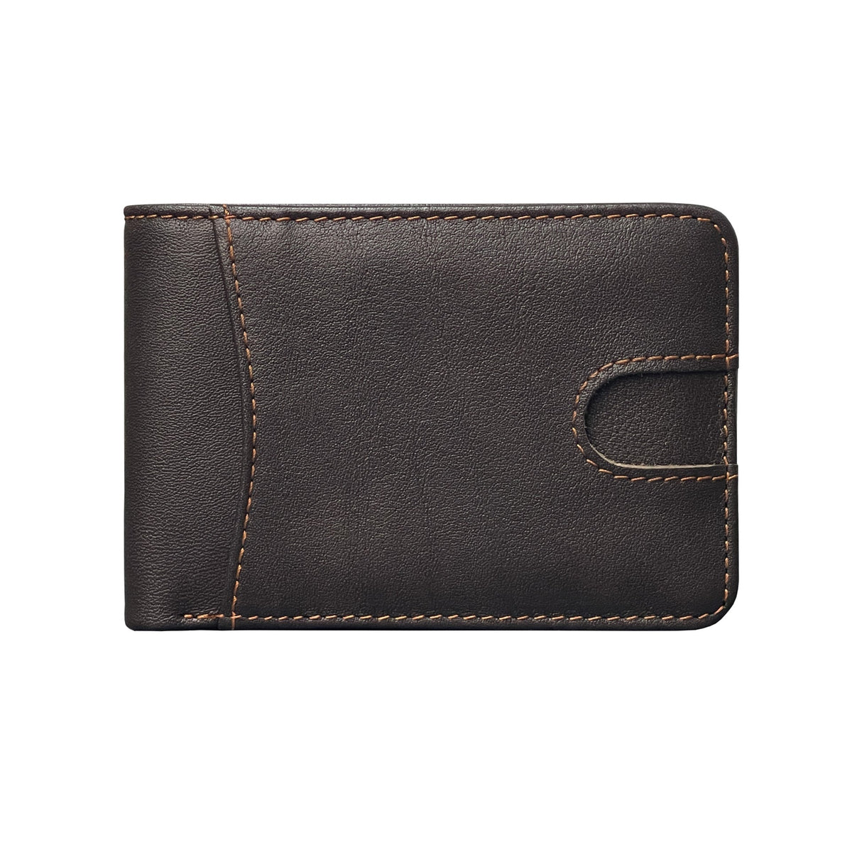 Oil-waxed Leather US Dollar Clip Card Holder