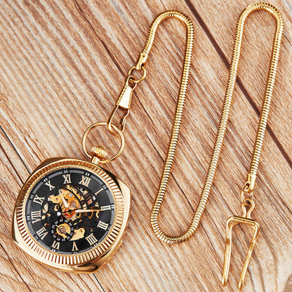 Trendy Fashionable Classic Retro Pocket Watch With A Chain
