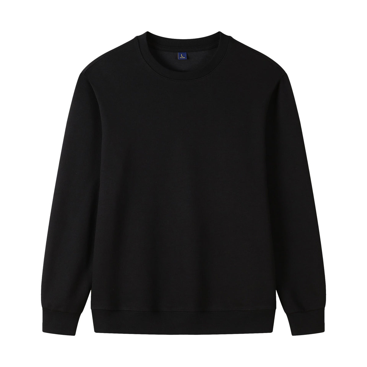 320g Straight Shoulder Pure Cotton Autumn Long Sleeve Round Neck Solid Color Sweatshirt Customized