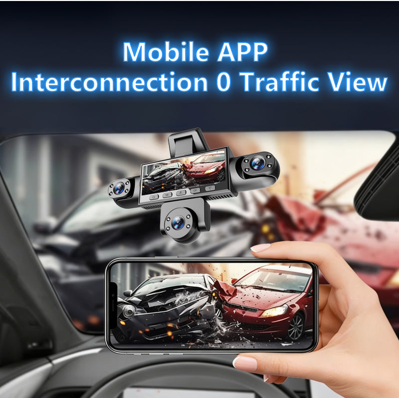 Five Camera Driving Recorder, 1080P High-definition Night Vision, Mobile App For Viewing Videos