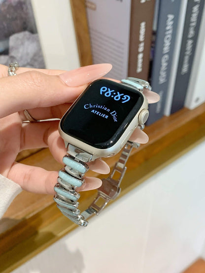 Irregular Fine-glitter Metallic Watch Strap