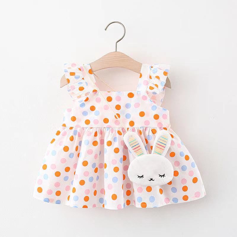 2pcs Cute Cartoon Cotton Summer Baby Dress Set - # BAAA51110006